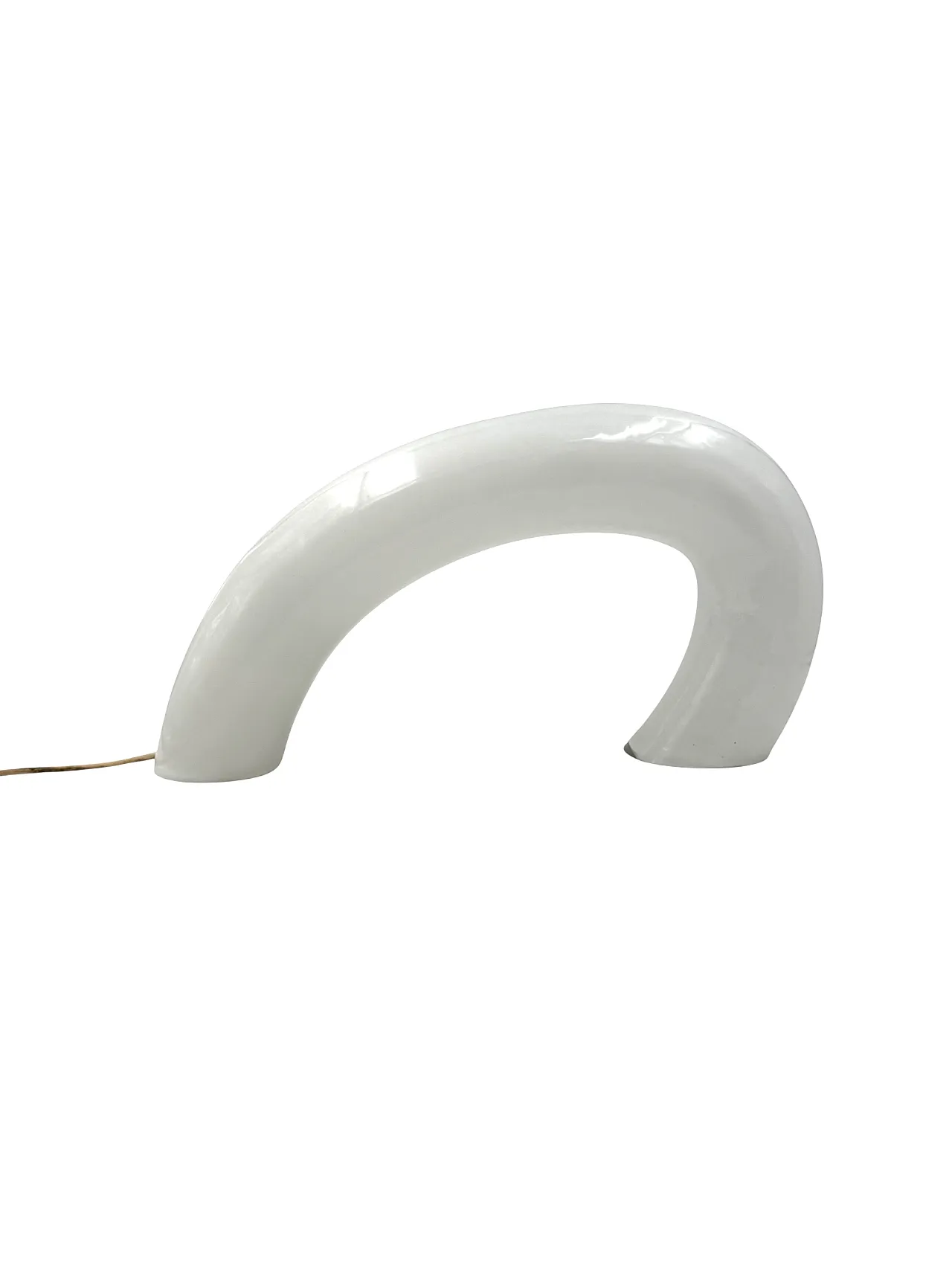 White Murano Glass Sculptural Lamp, Barbini Italia 1970 21