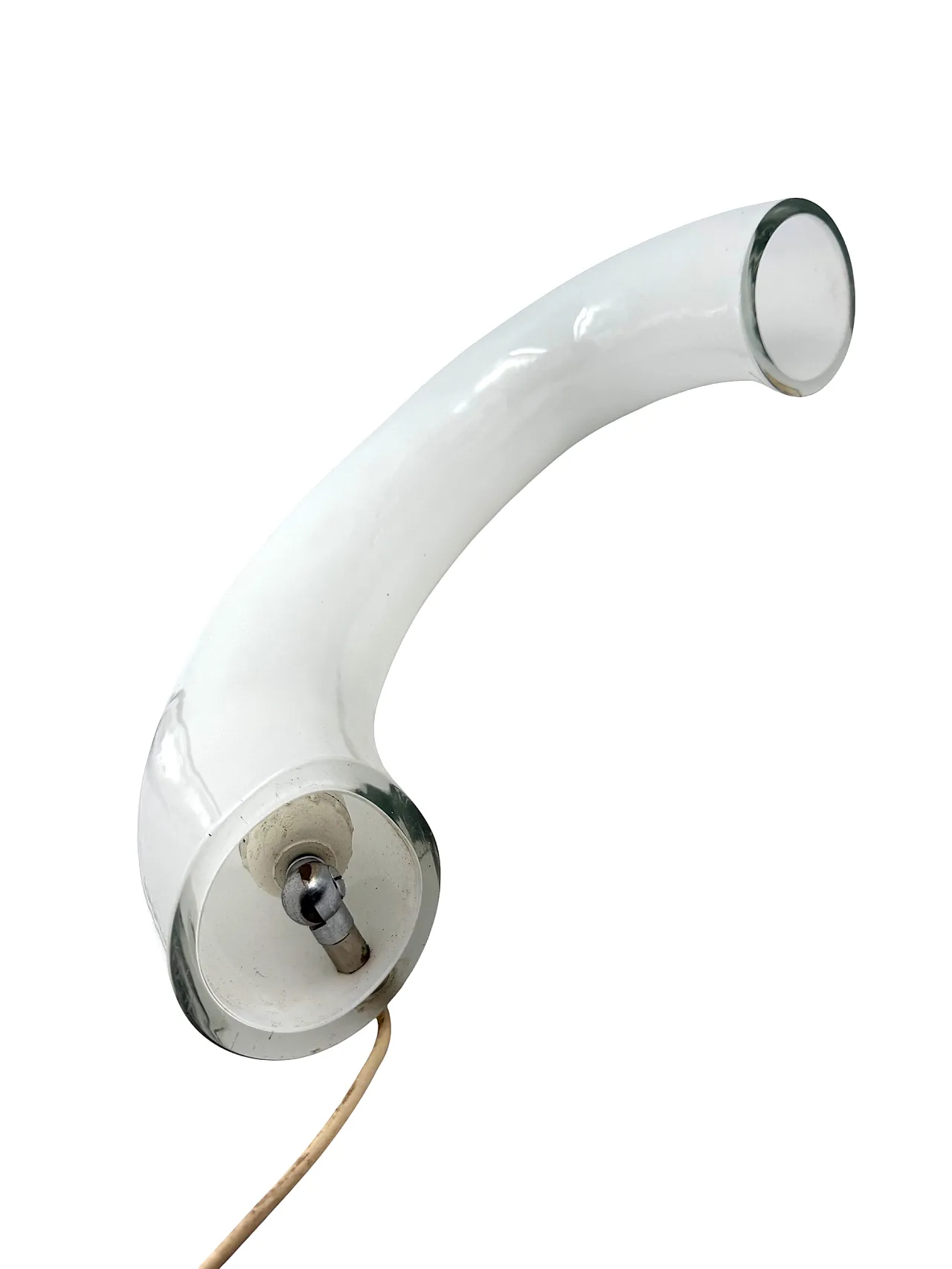 White Murano Glass Sculptural Lamp, Barbini Italia 1970 22