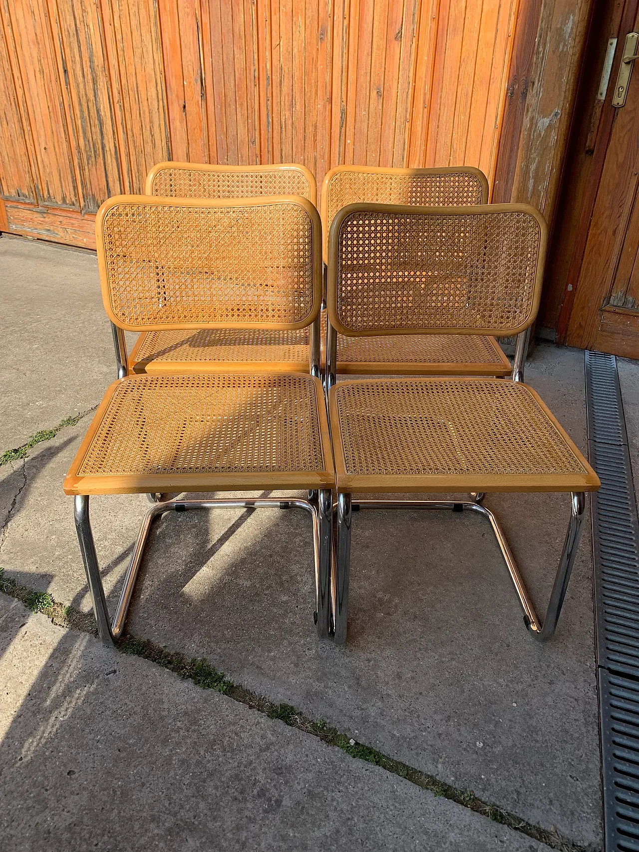 4 B32 Cesca chairs by Marcel Breuer, 1970s 2