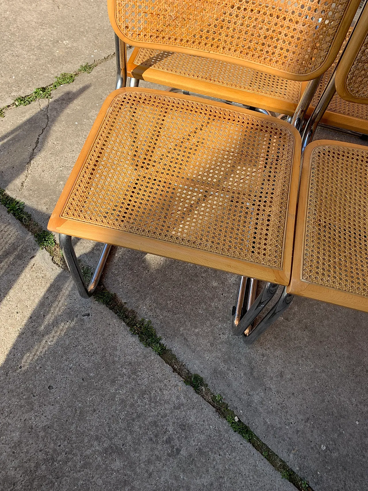 4 B32 Cesca chairs by Marcel Breuer, 1970s 3