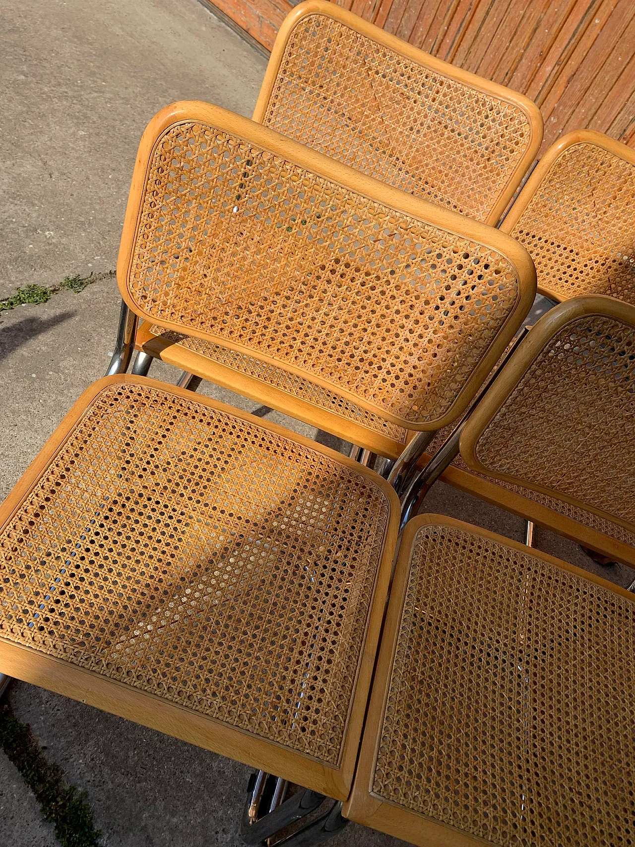 4 B32 Cesca chairs by Marcel Breuer, 1970s 4