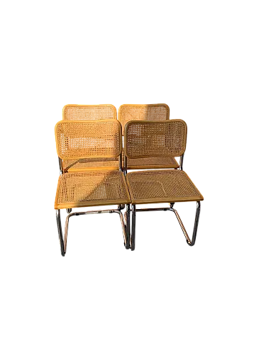 4 B32 Cesca chairs by Marcel Breuer, 1970s