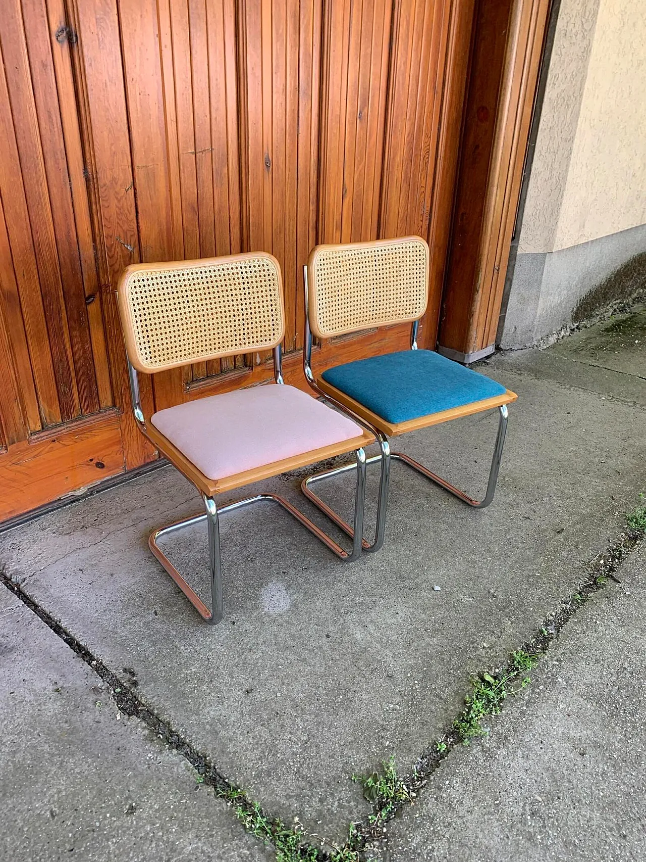 Coppia di sedie B32 Cesca di Marcel Breuer, anni '70 2