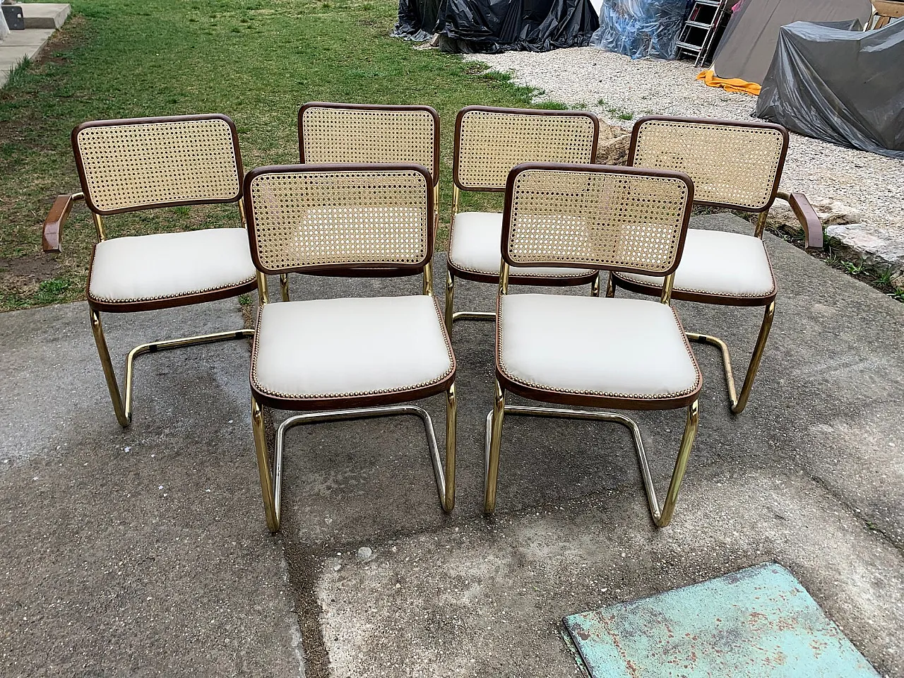 6 Cesca chairs by Marcel Breuer, 1970s 1