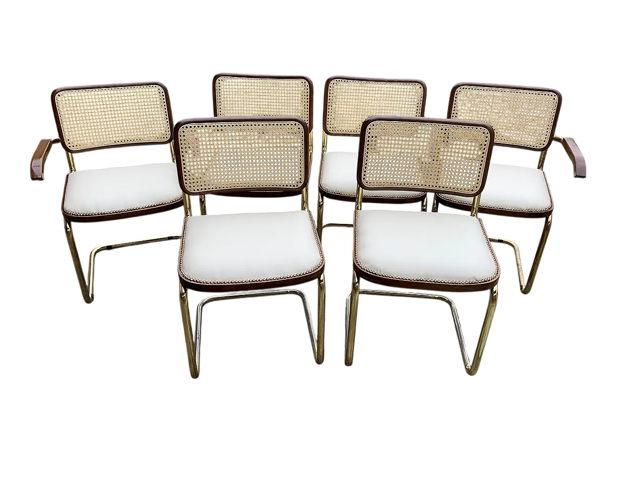 6 Cesca chairs by Marcel Breuer, 1970s 9
