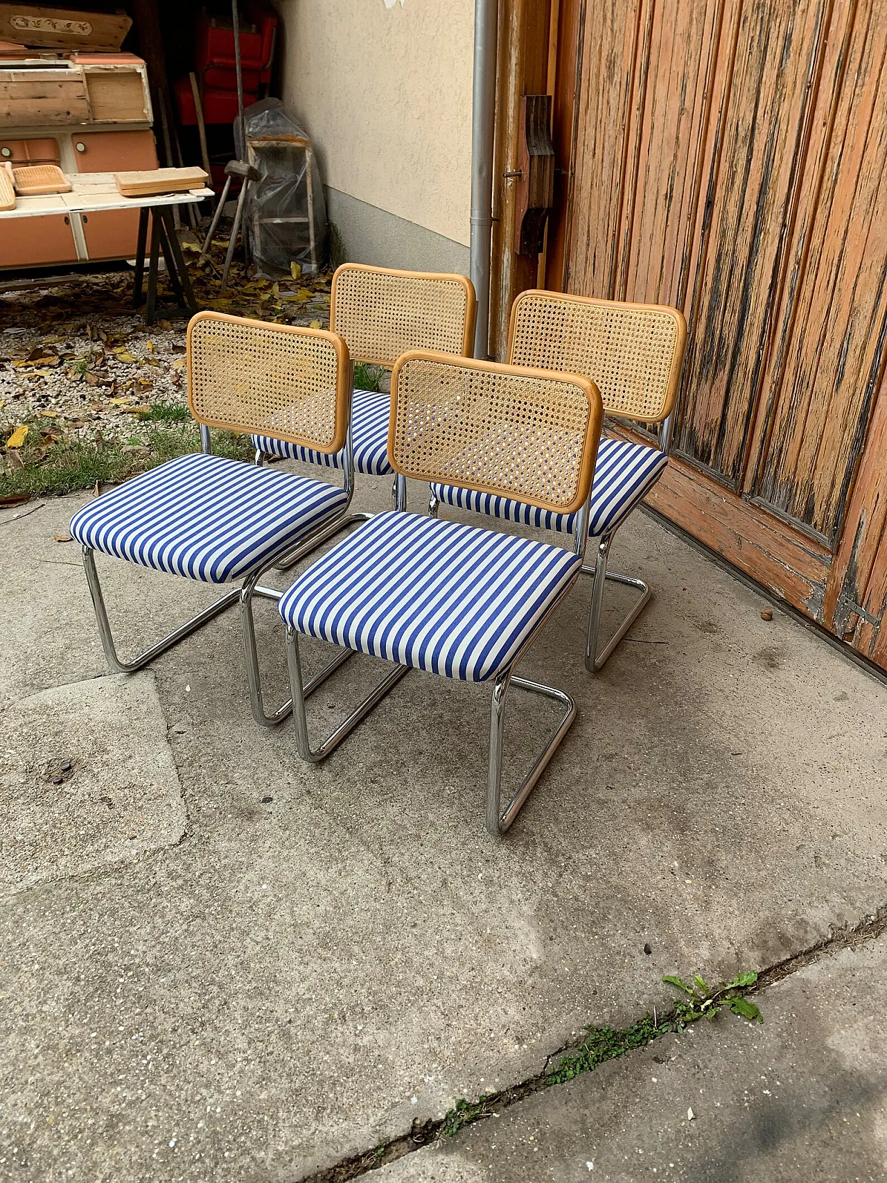 4 Cesca B32 chairs by Marcel Breuer, 1970s 2