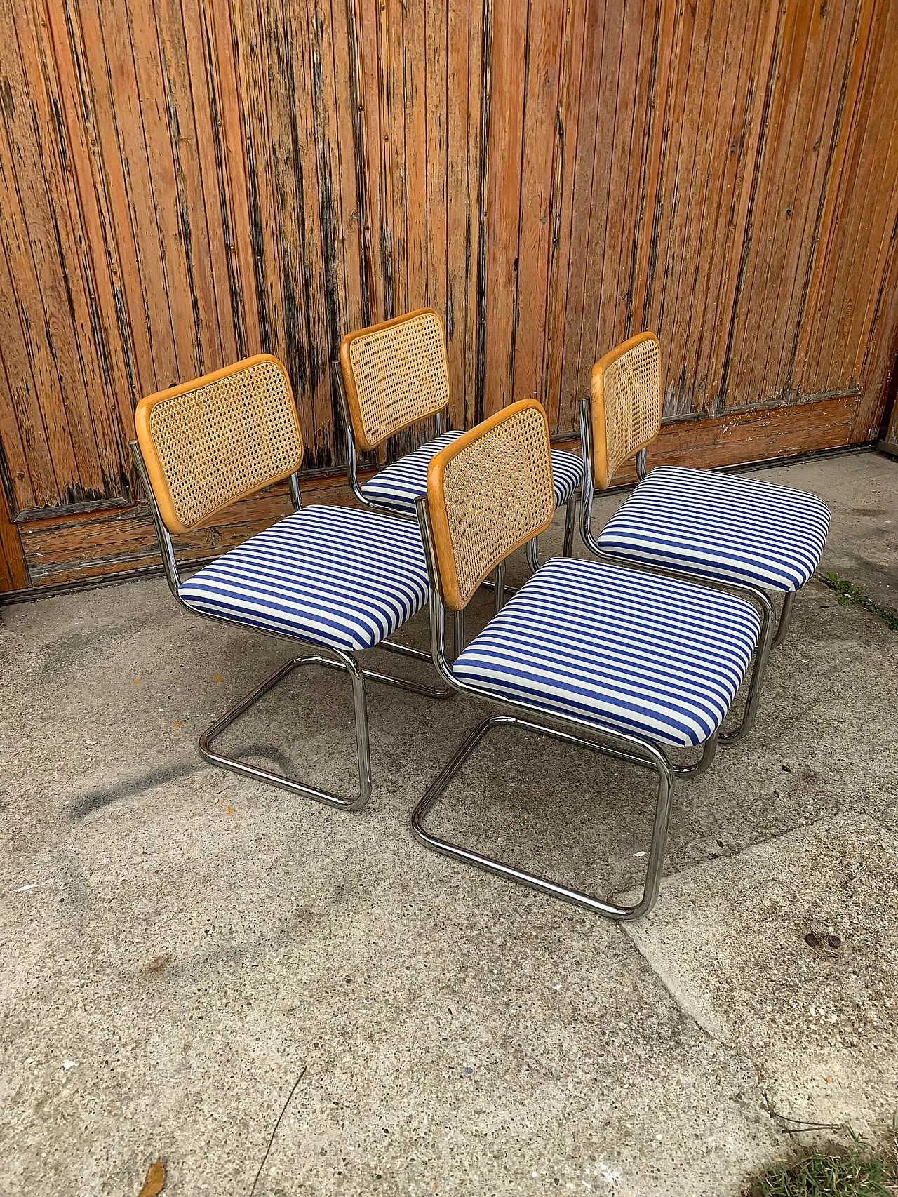 4 Cesca B32 chairs by Marcel Breuer, 1970s 4