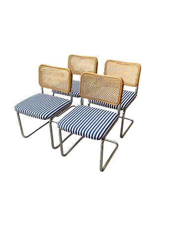 4 Cesca B32 chairs by Marcel Breuer, 1970s