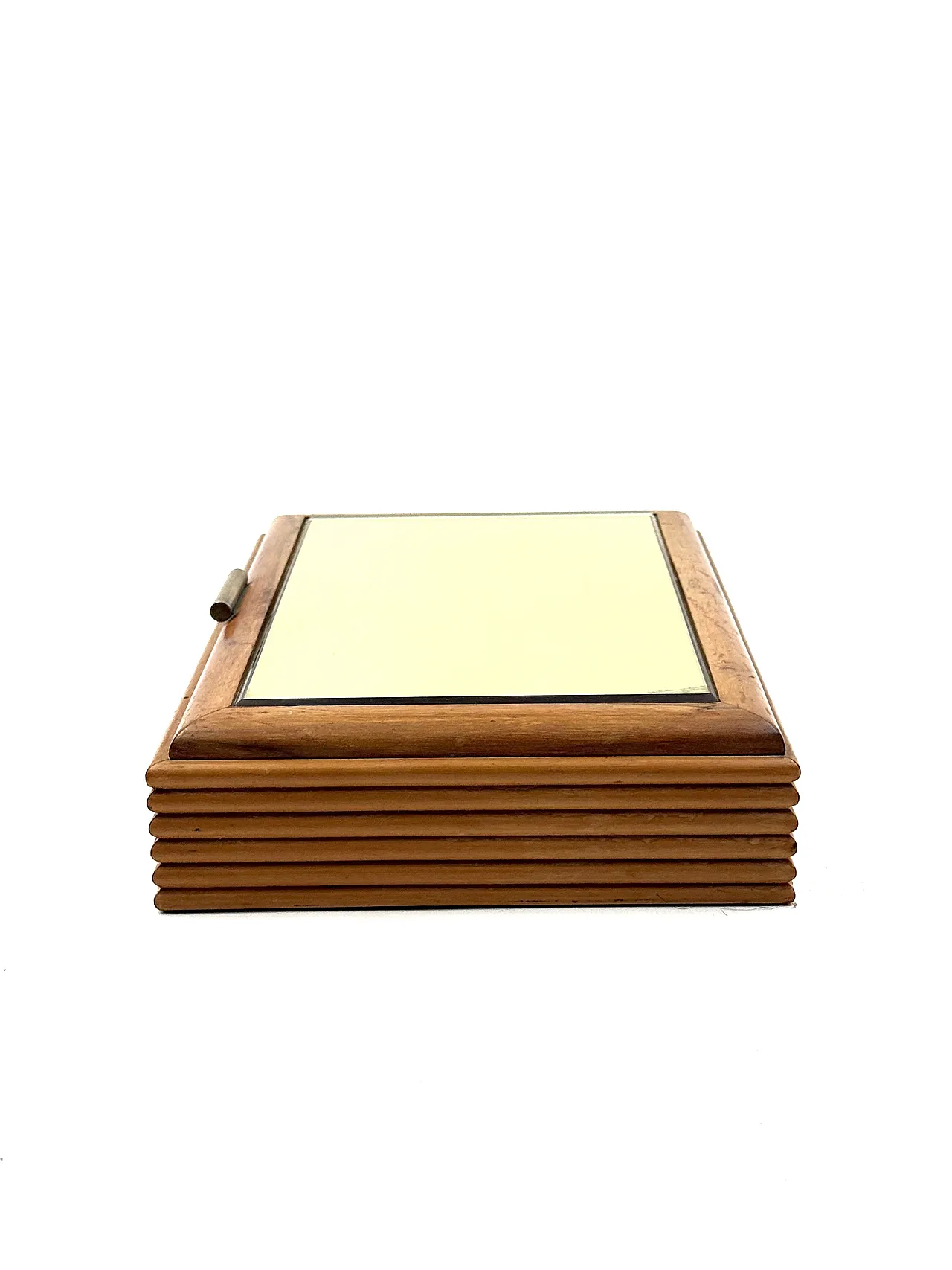 Scatola in legno grissinato Midcentury, Fontana Arte Italia 1970 9