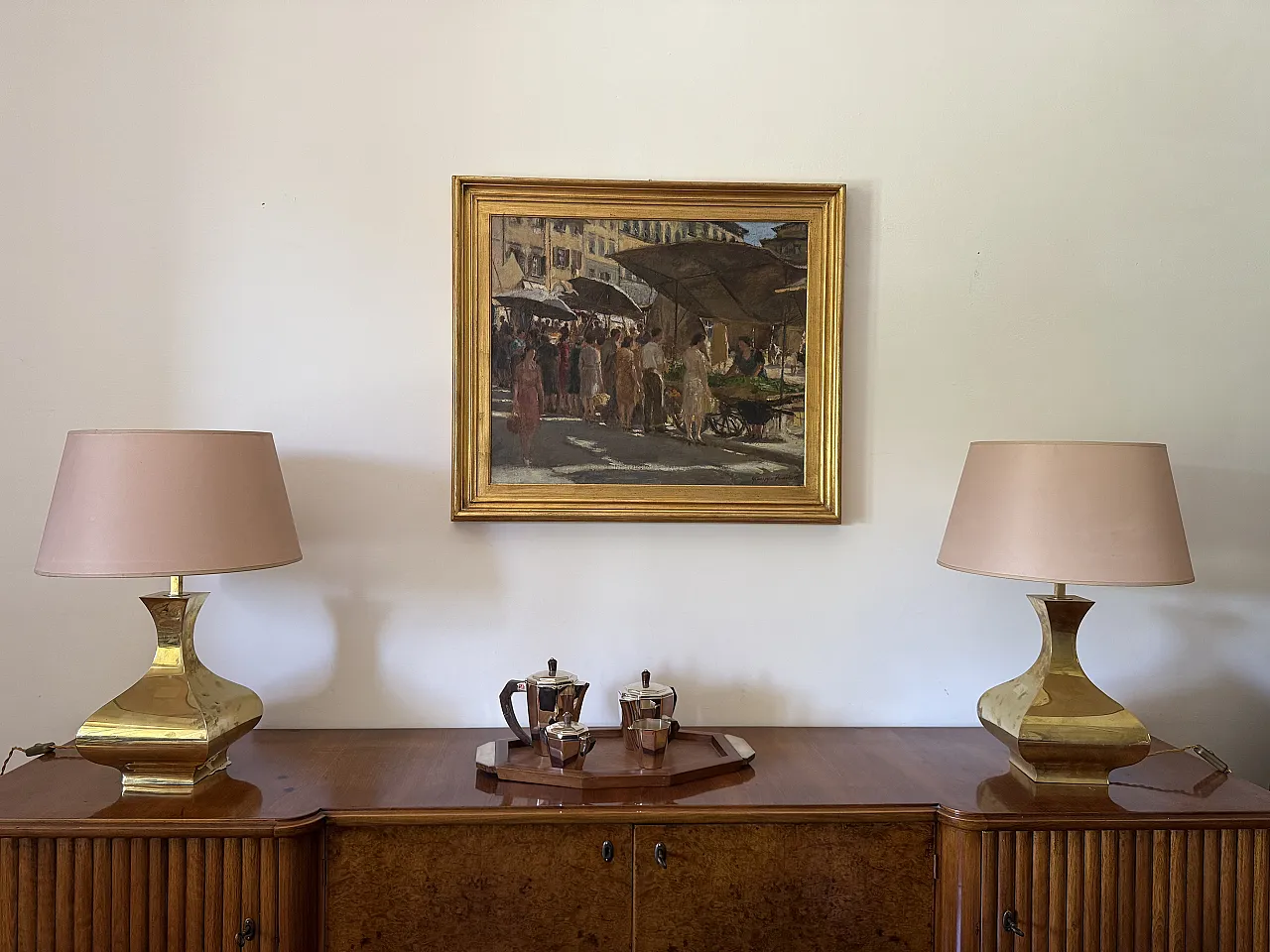 Set di 2 lampade da tavolo mod. Piramide, High Society Italia 1970s 2