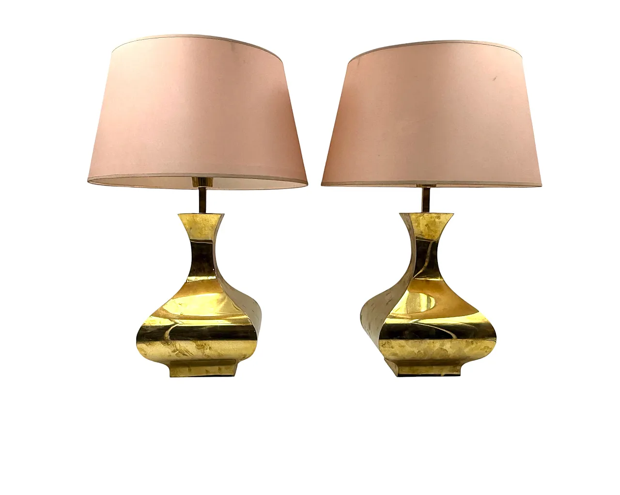 Set di 2 lampade da tavolo mod. Piramide, High Society Italia 1970s 12