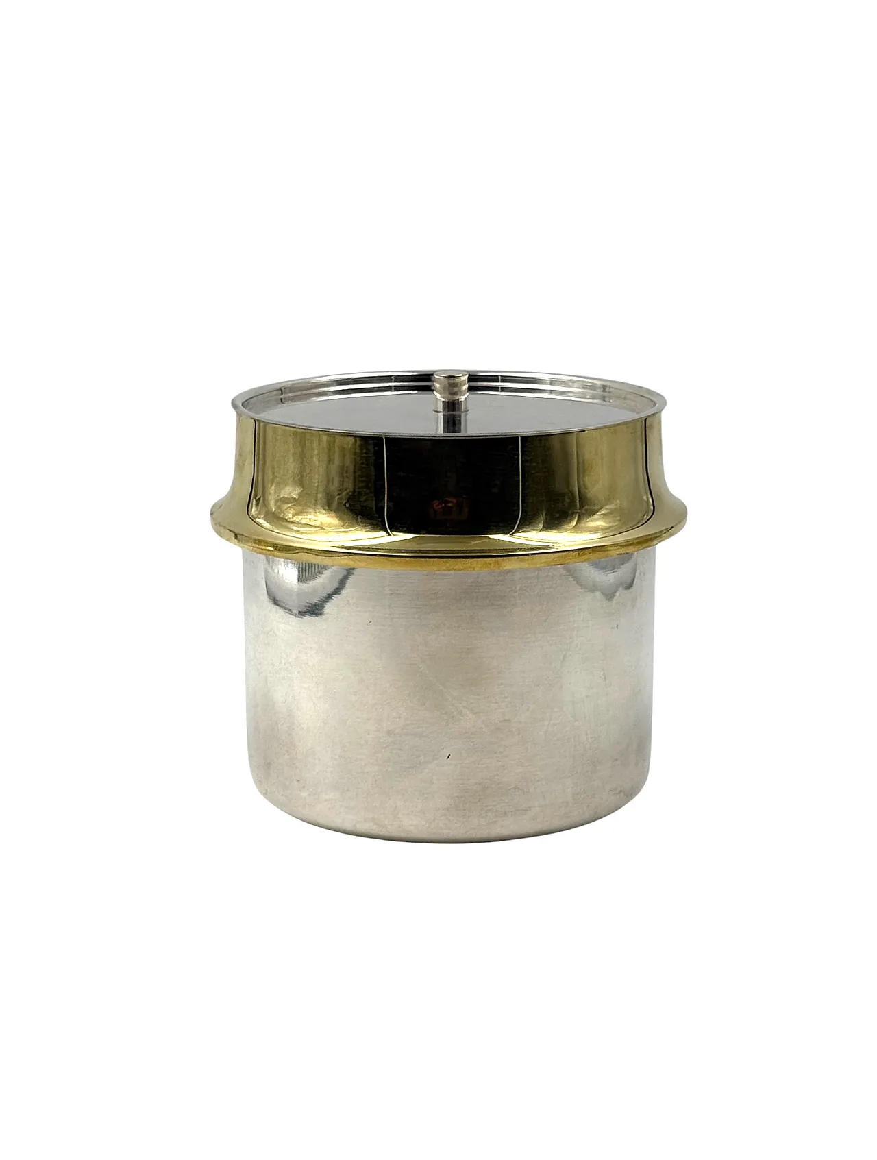 Secchiello per il ghiaccio Hollywood Regency dorato, Italia, anni '80 6