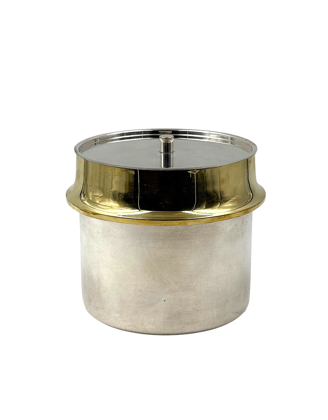 Secchiello per il ghiaccio Hollywood Regency dorato, Italia, anni '80 9