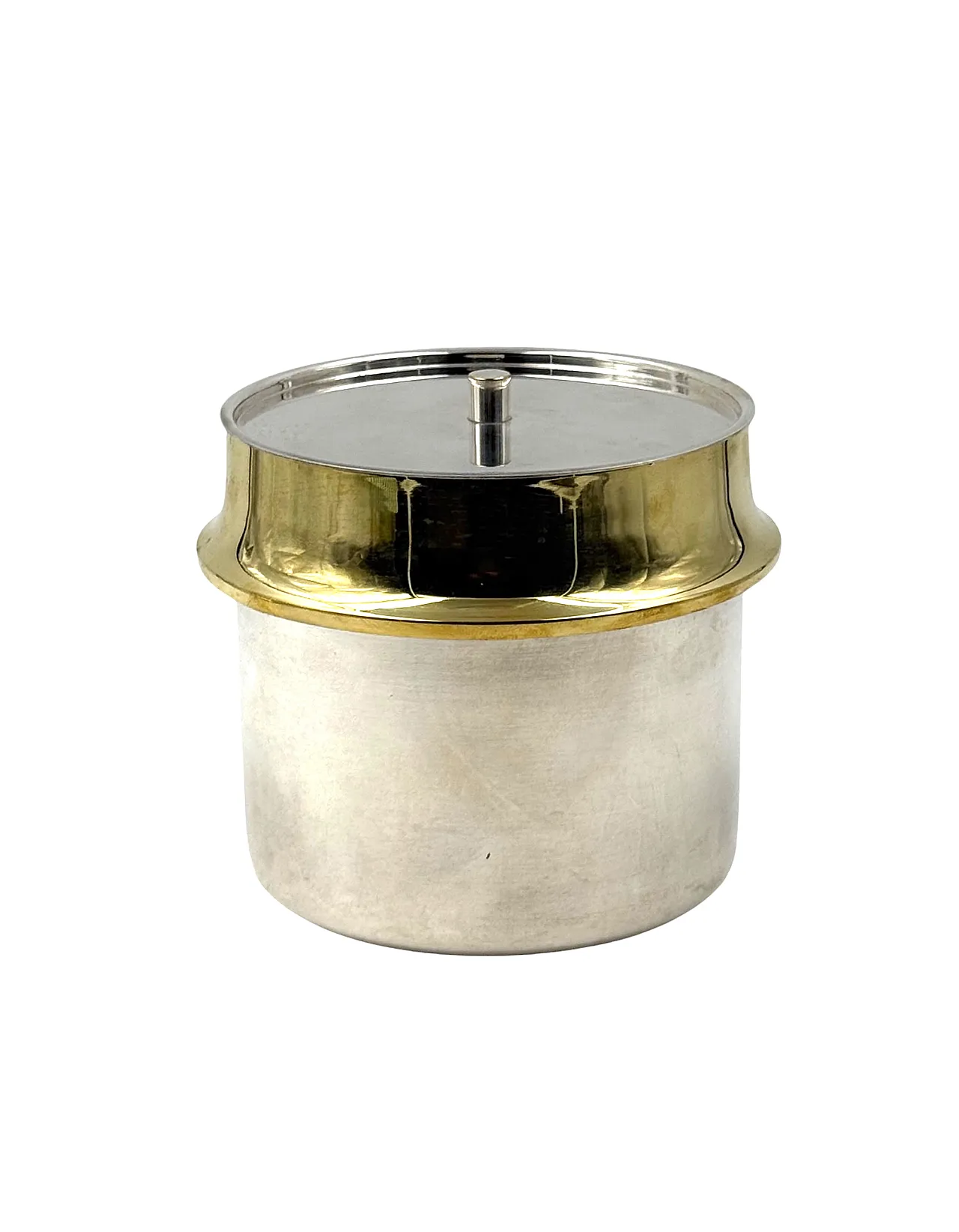 Secchiello per il ghiaccio Hollywood Regency dorato, Italia, anni '80 10