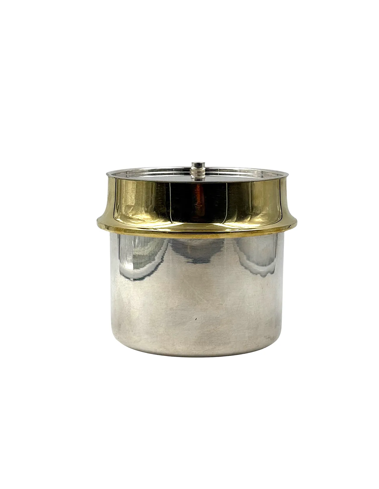 Secchiello per il ghiaccio Hollywood Regency dorato, Italia, anni '80 12