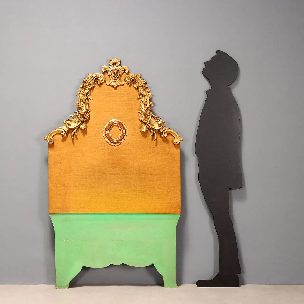 Testiera in legno e tessuto, '800 3