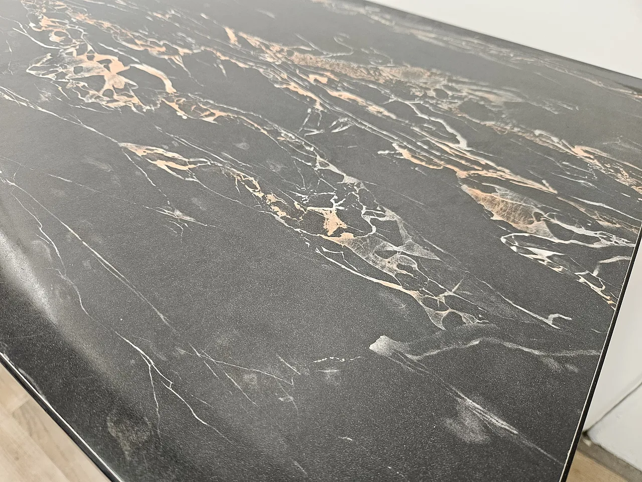 Kitchen Credenza in Formica White Marble Effect, 1970s 9