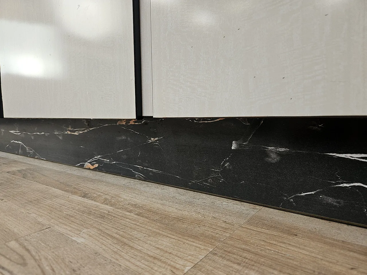 Kitchen Credenza in Formica White Marble Effect, 1970s 25