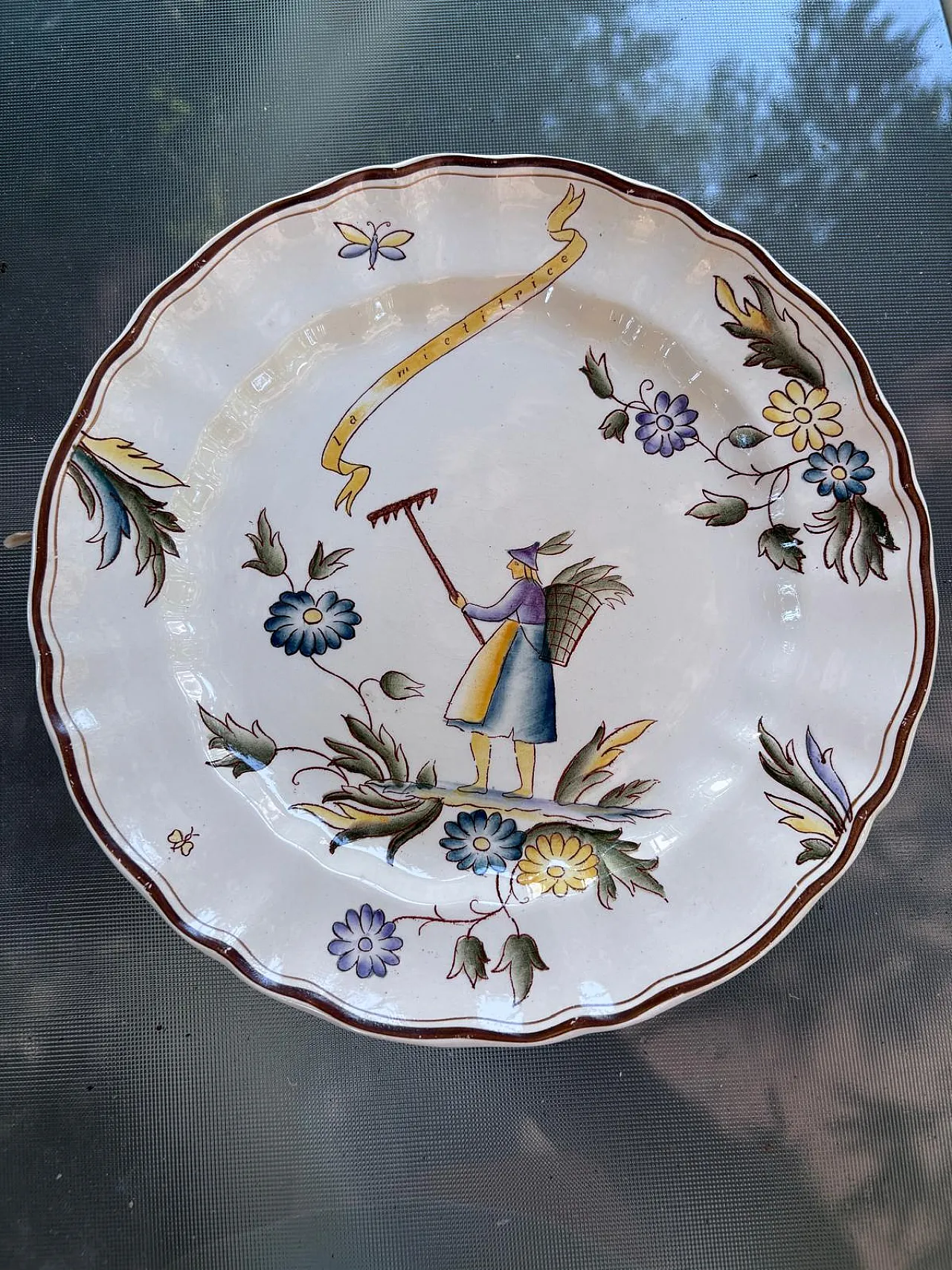 "La Mietitrice" piatto della serie Ermione di Gio Ponti, anni '50 2