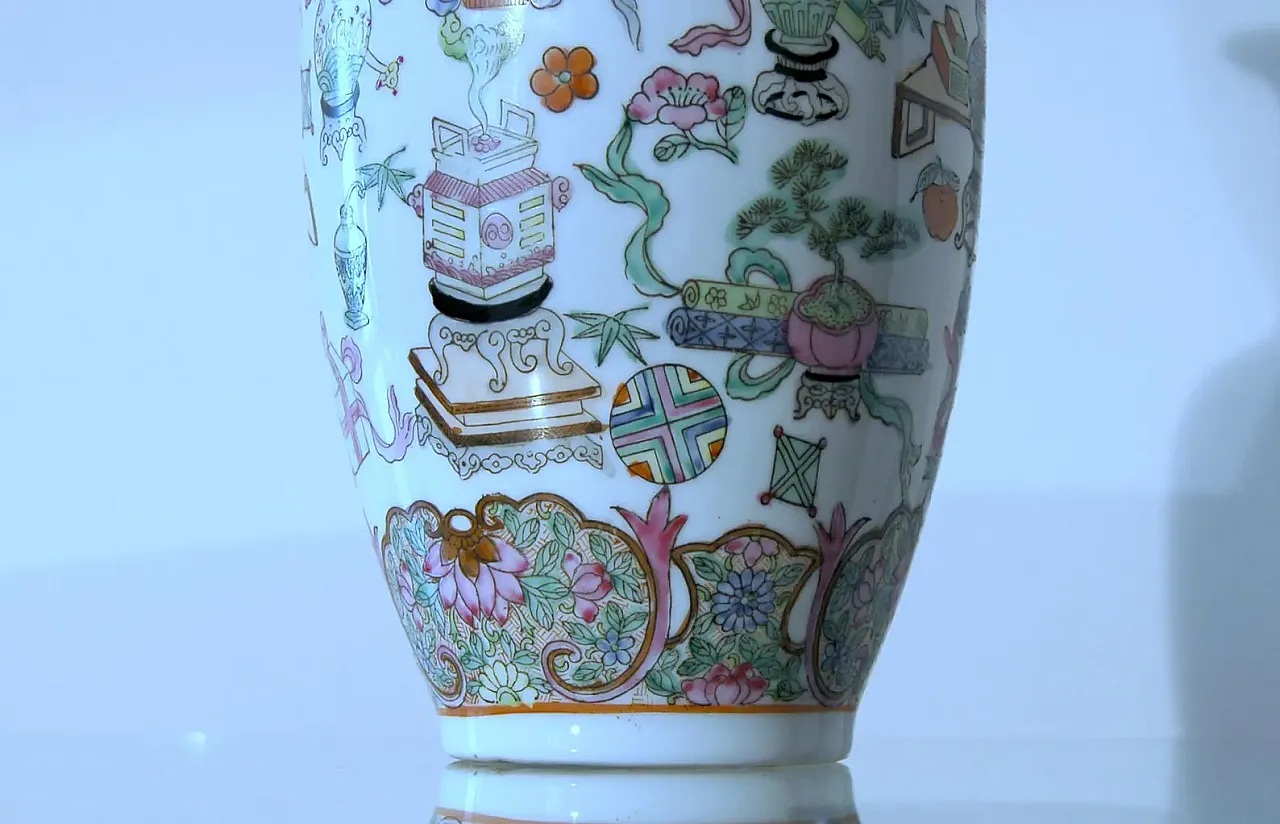 Vaso in porcellana della dinastia Qing, '900 3