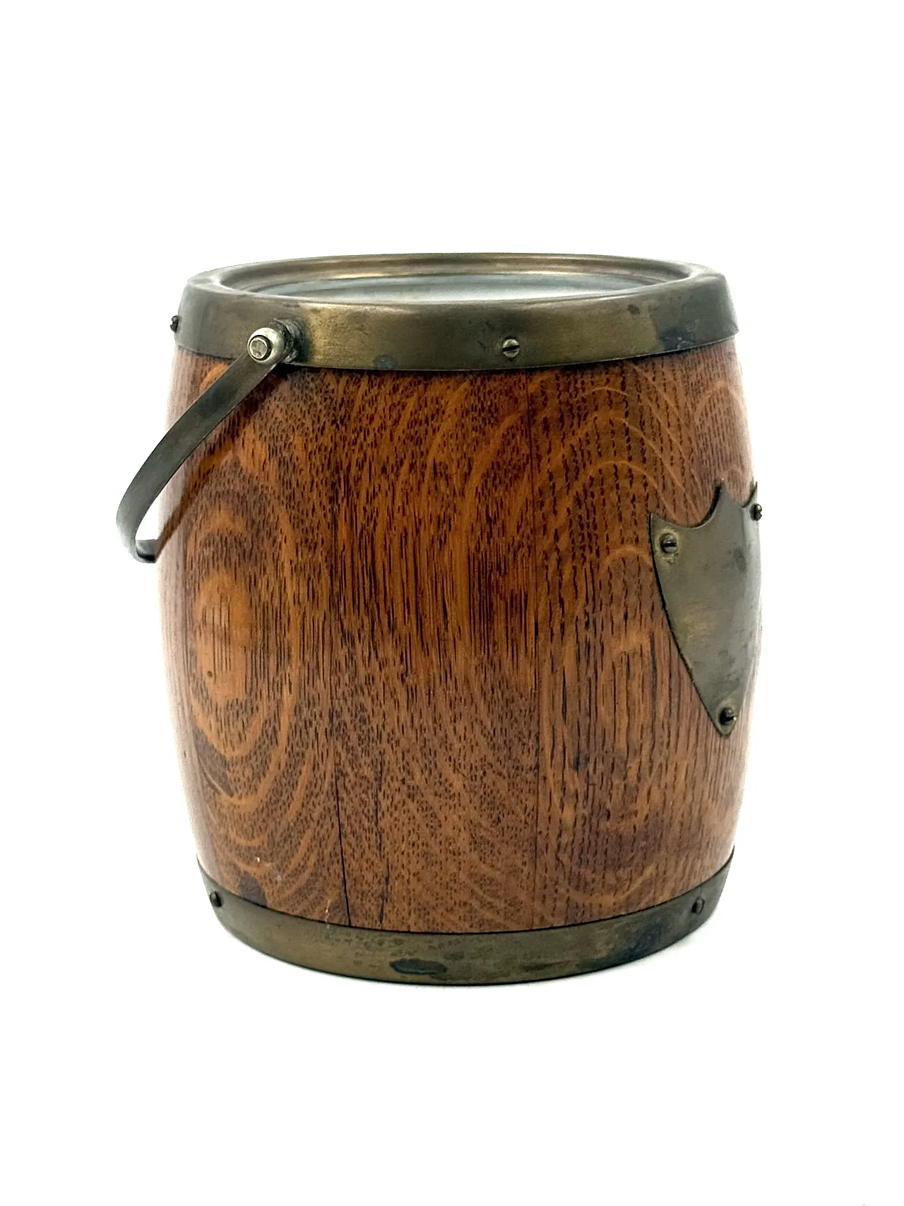 Ice Bucket Midcentury in oak, Italy 1960 11