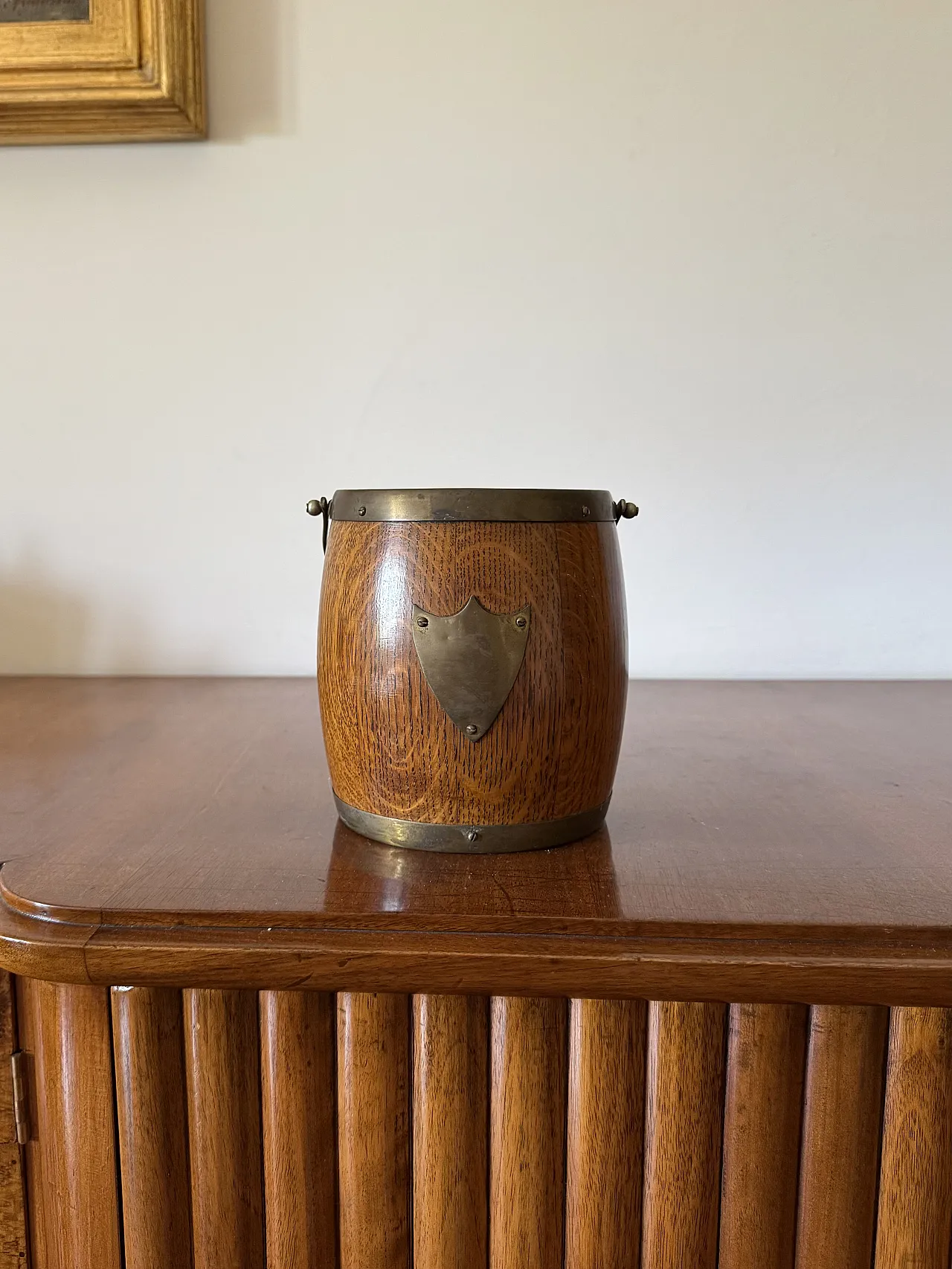 Ice Bucket Midcentury in oak, Italy 1960 12