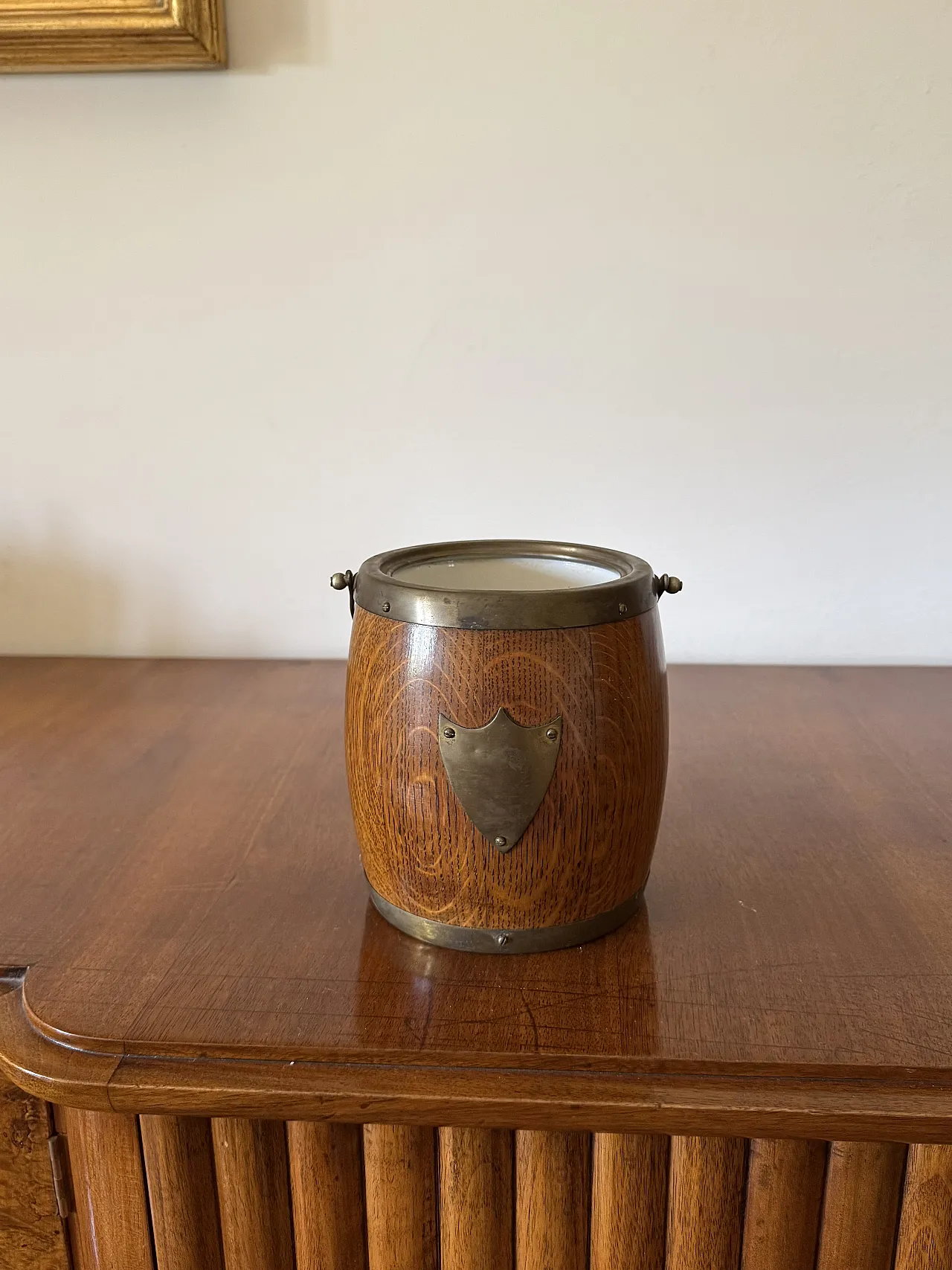 Ice Bucket Midcentury in oak, Italy 1960 13