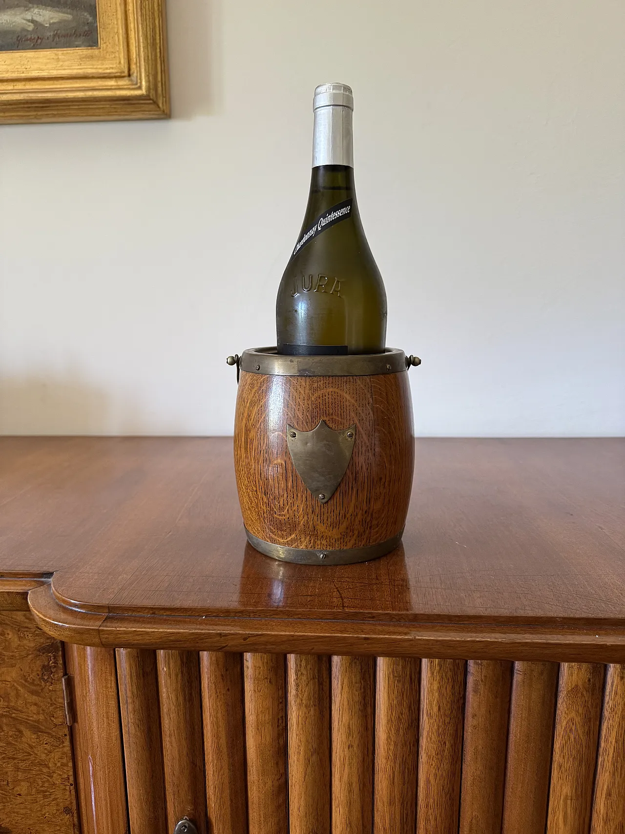 Ice Bucket Midcentury in oak, Italy 1960 14