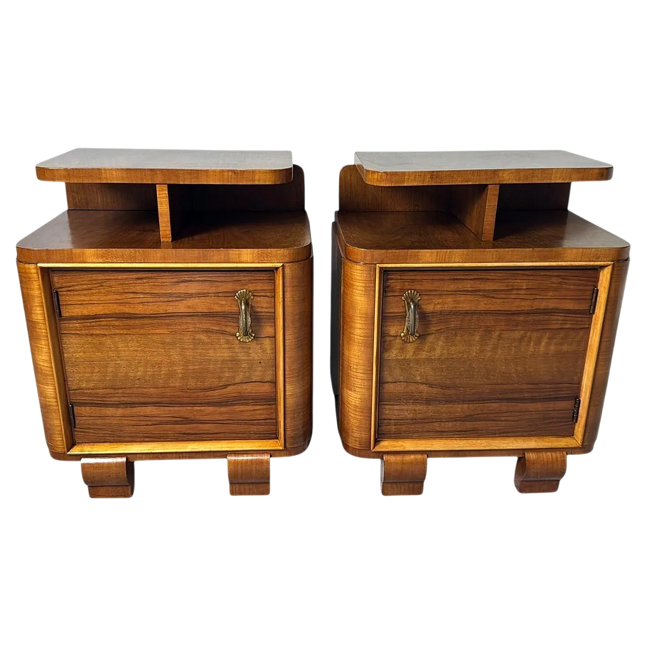 Pair of Art Deco style bedside tables, 1930s 21