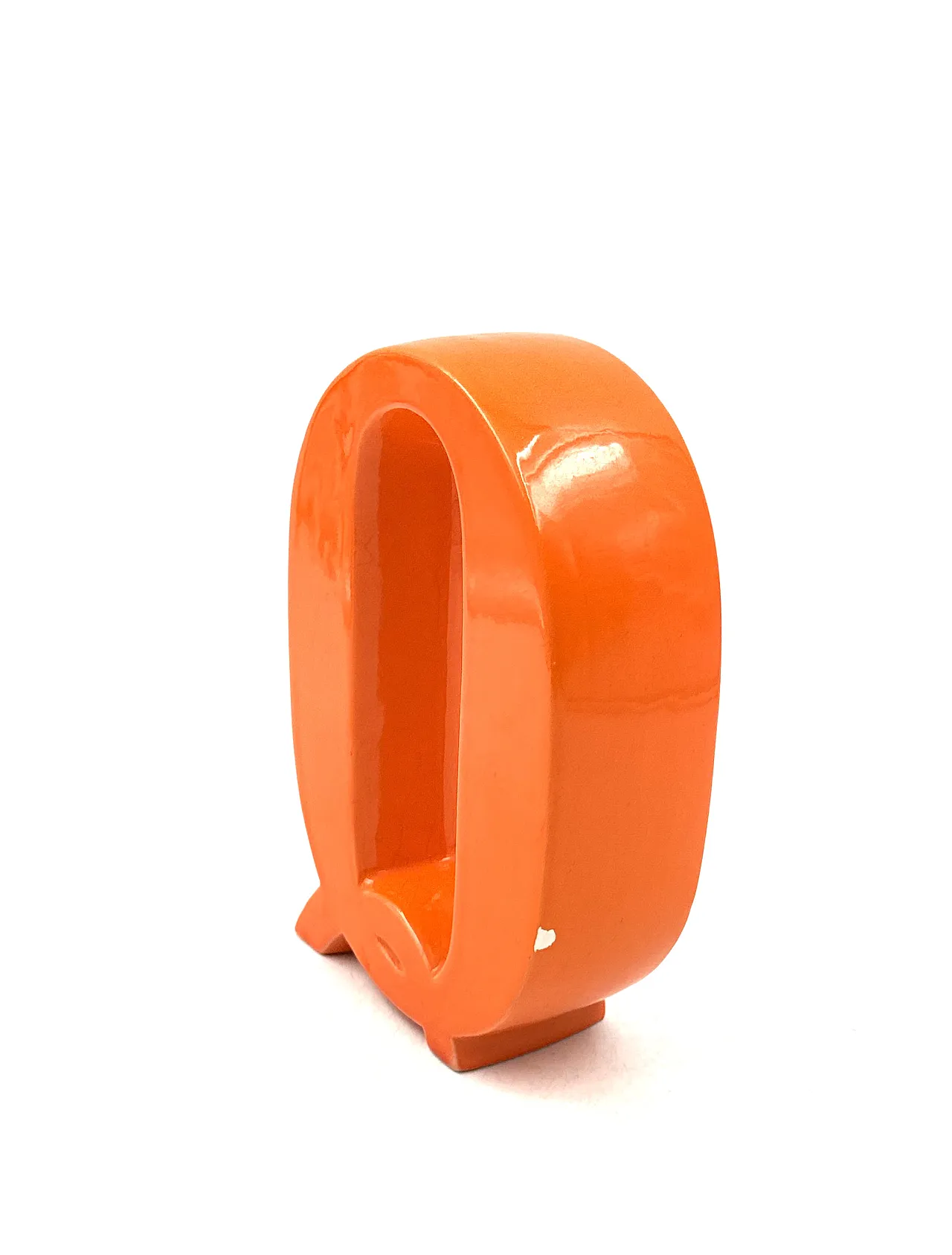 Solifleur Orange Space Age Vase, Marcel Rodureau France 1970 10