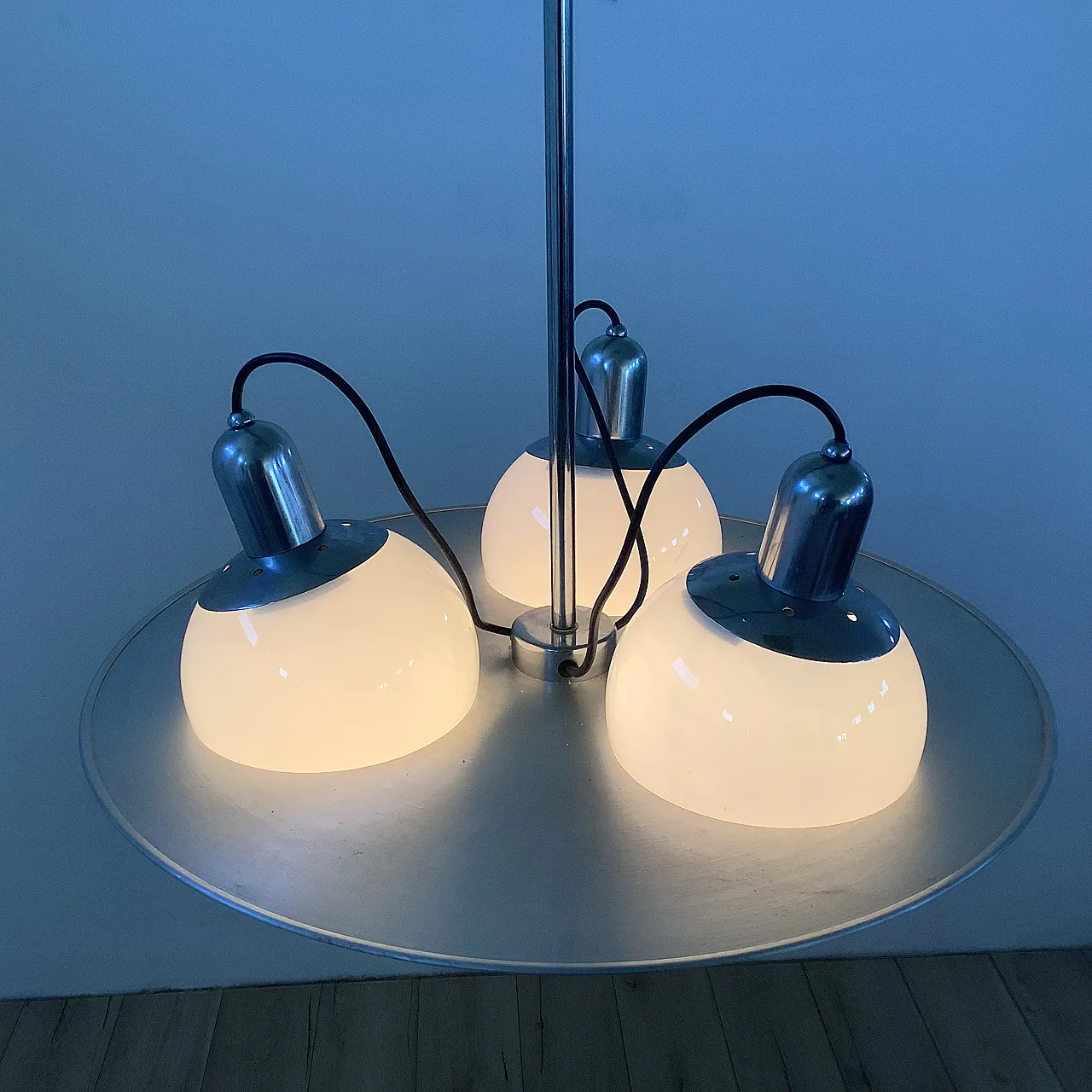 70s design chandelier in the style of Stilnovo / Artiluce 9