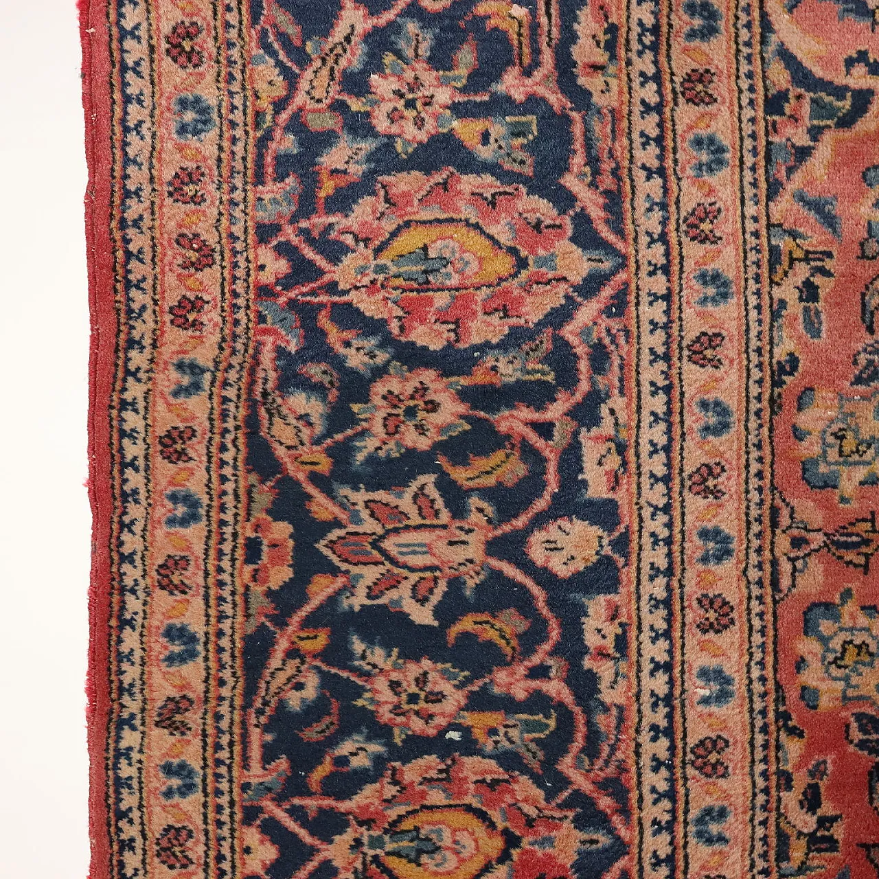 Tappeto Keshan in cotone e lana, fine '900 6