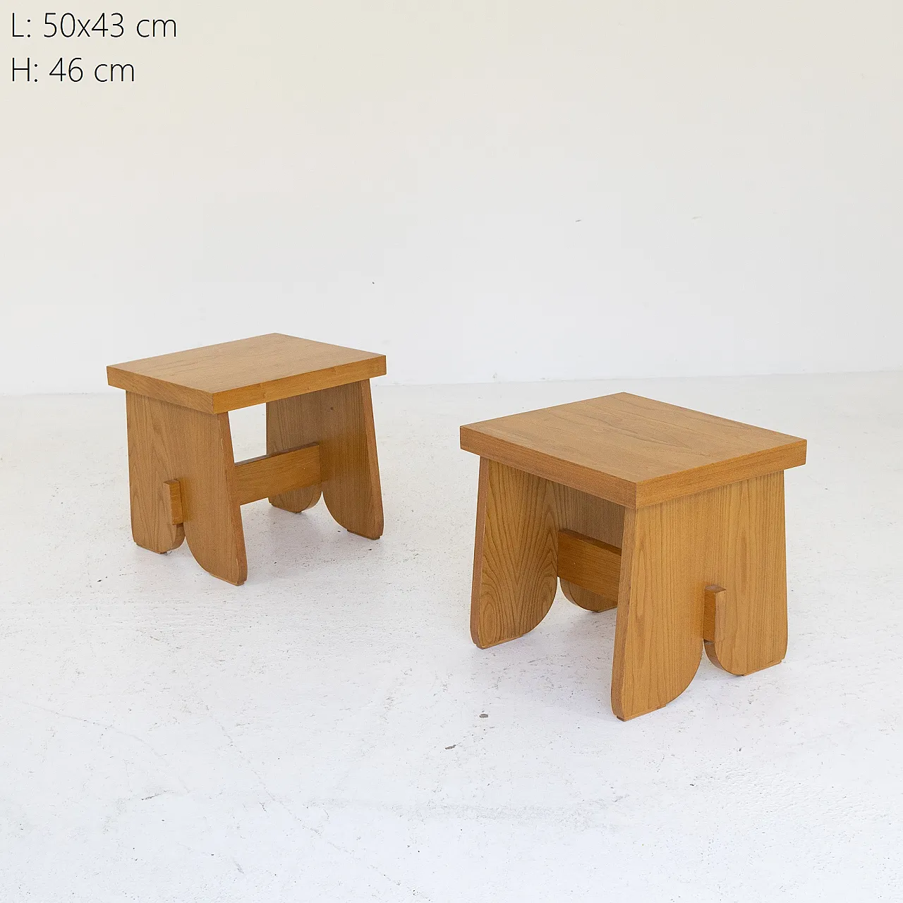 Pair of low sips in ash, 1960s 2