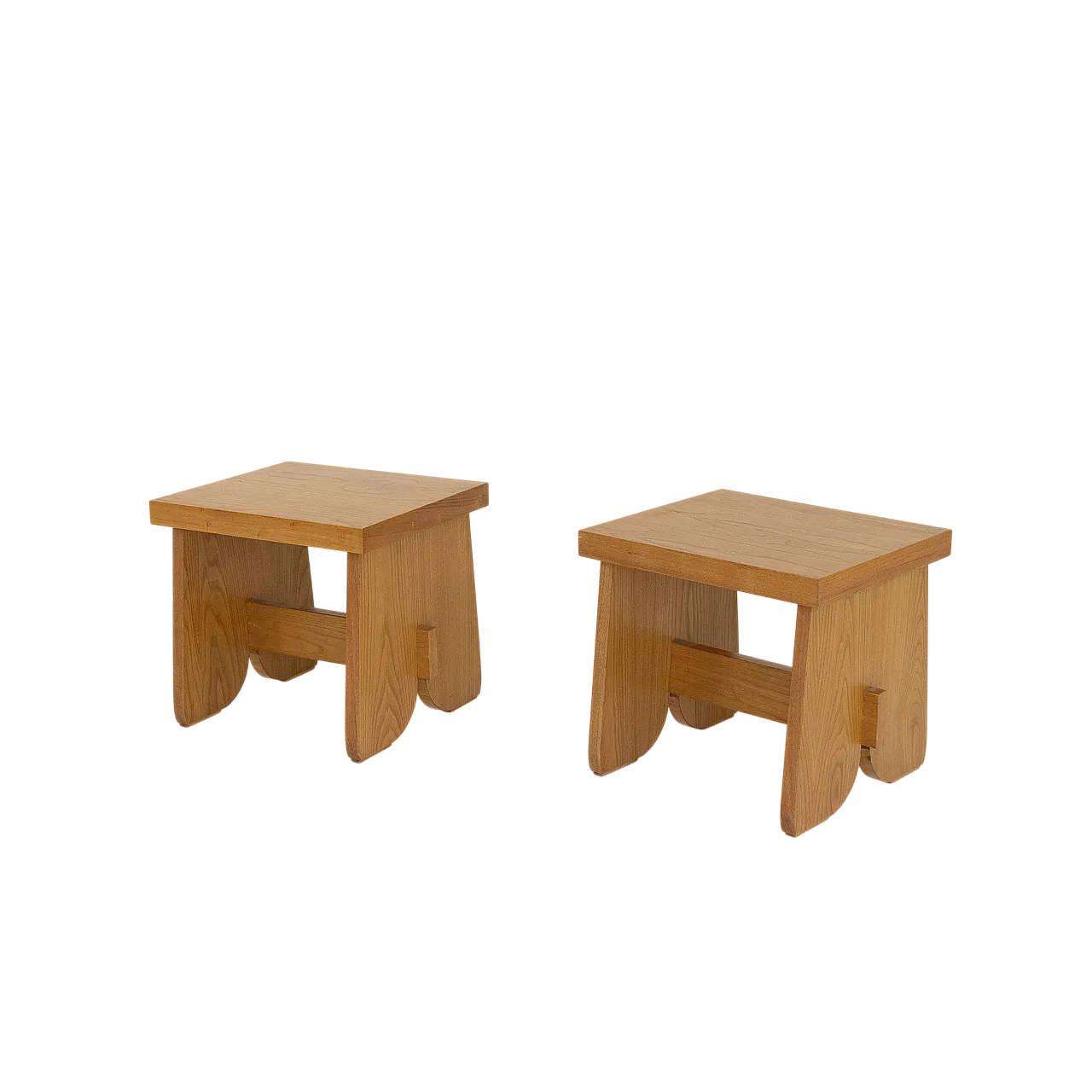 Pair of low sips in ash, 1960s 9