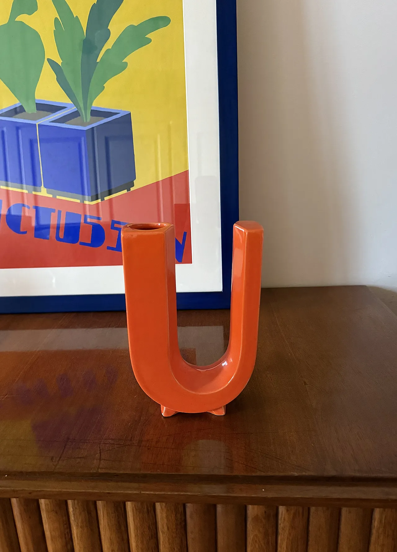 Vase Solifleur Letter U Space Age, Marcel Battera France 1970 3