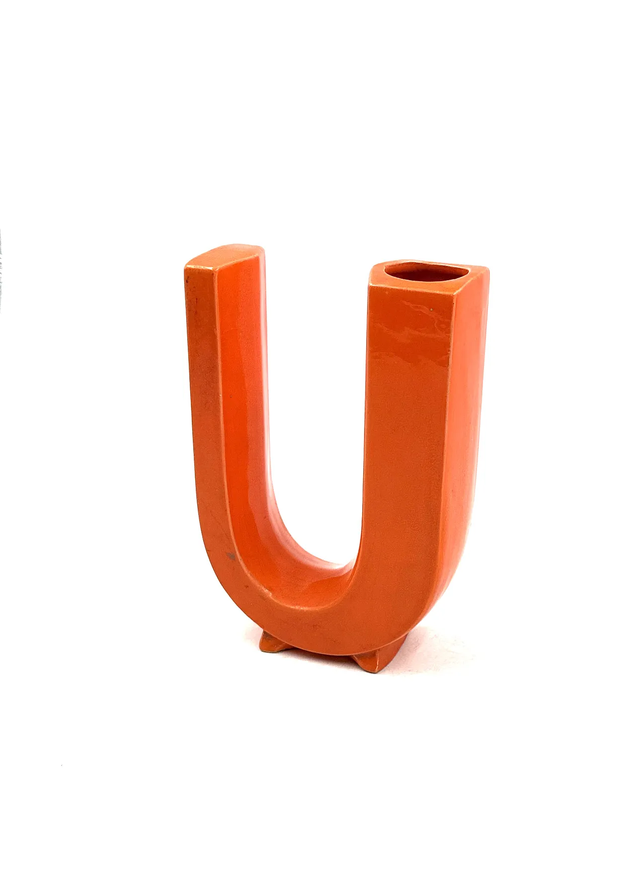 Vase Solifleur Letter U Space Age, Marcel Battera France 1970 4