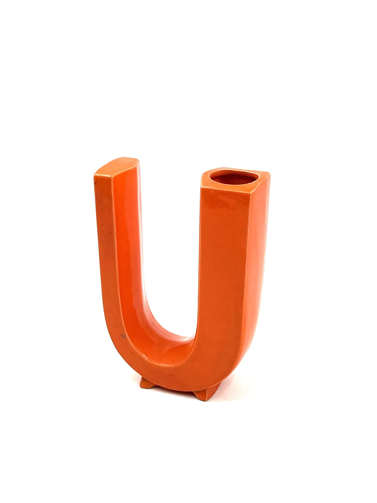 Vase Solifleur Letter U Space Age, Marcel Battera France 1970 5