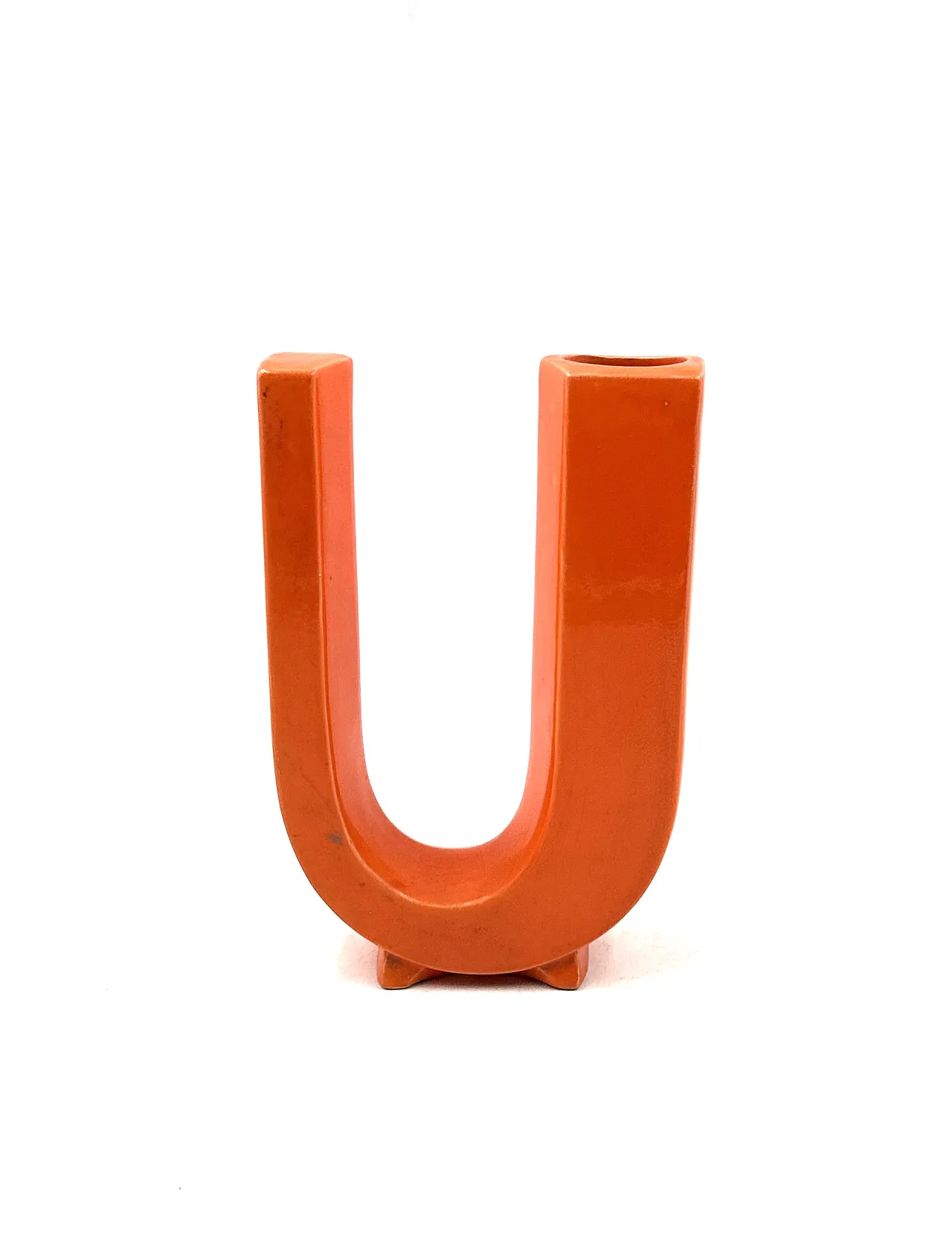 Vase Solifleur Letter U Space Age, Marcel Battera France 1970 6
