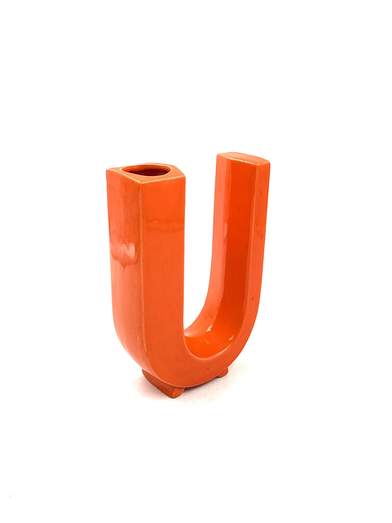 Vase Solifleur Letter U Space Age, Marcel Battera France 1970 9