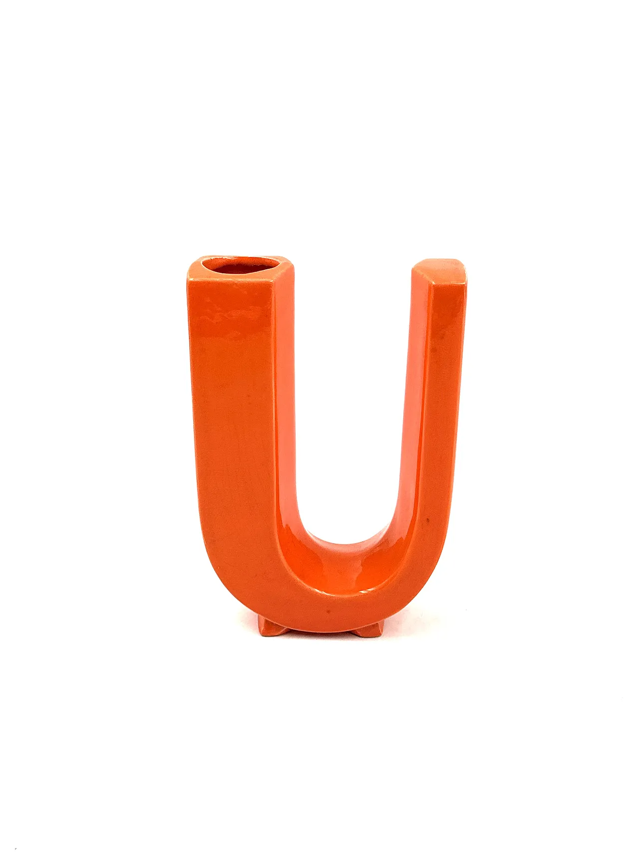 Vase Solifleur Letter U Space Age, Marcel Battera France 1970 10