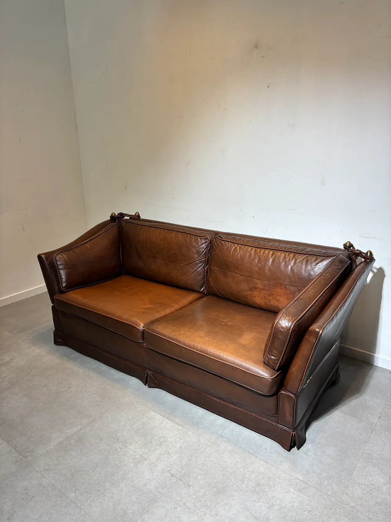 Leather sofa, late 20th century 2