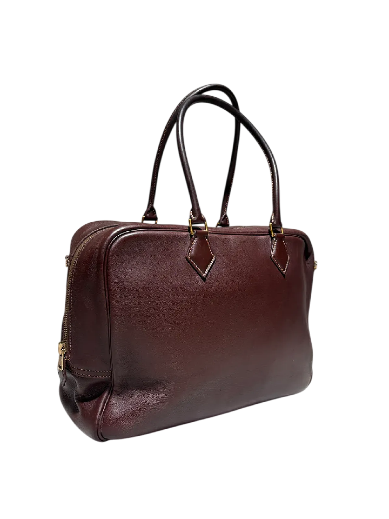 Chocolate-coloured Hermès Plume bag, 20th century 13