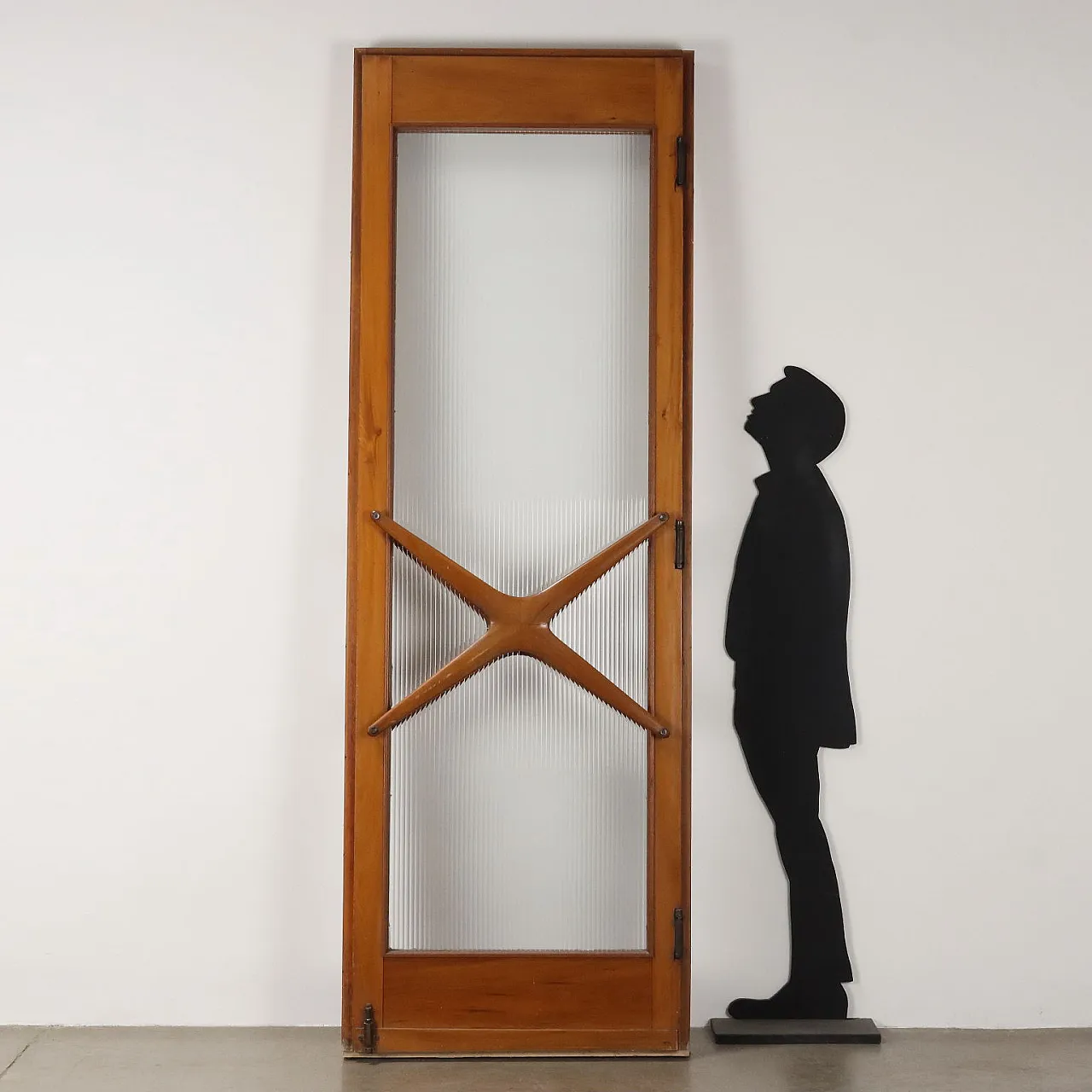 Large door in solid beech, 1950s 2