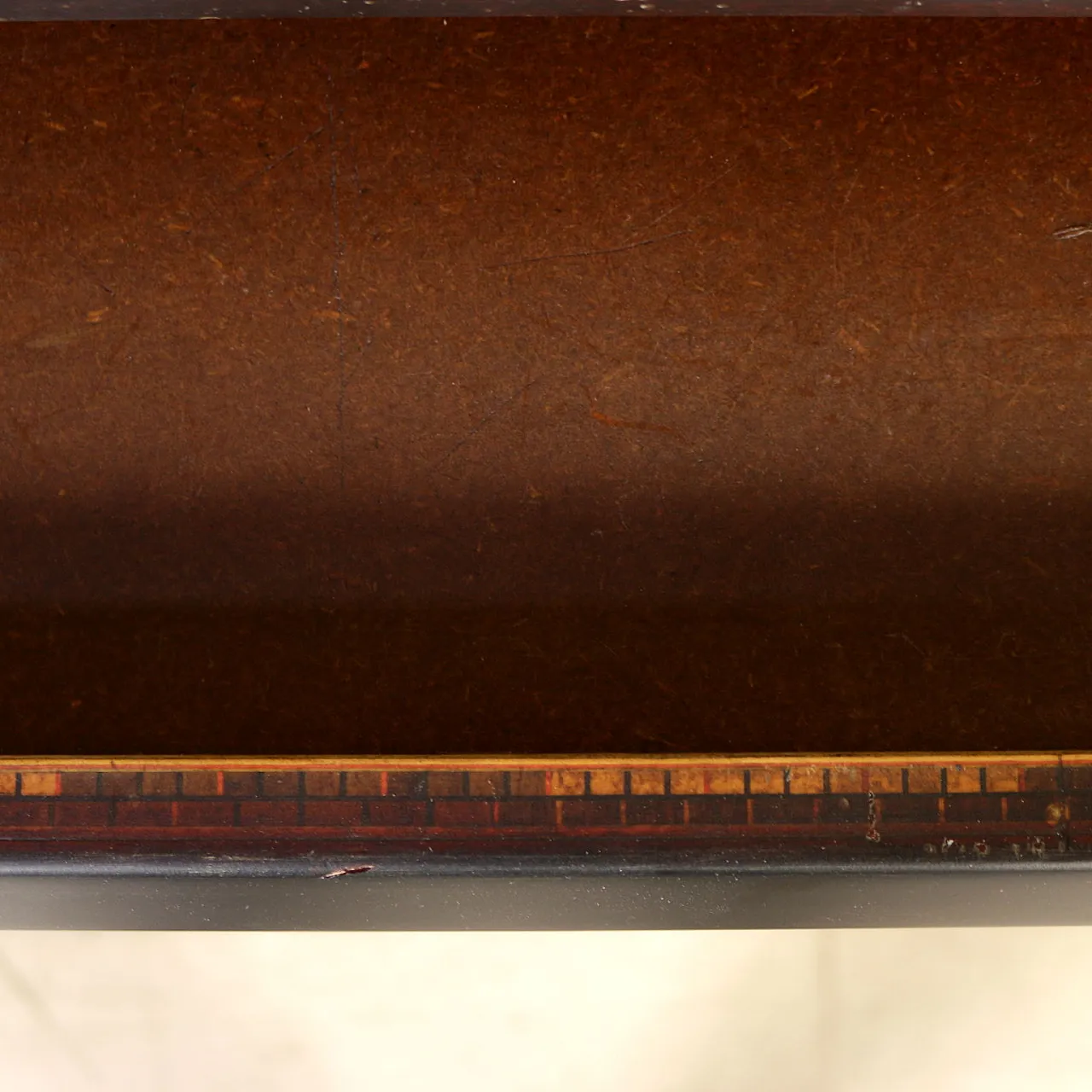 Tavolo con sgabello in legno e tessuto, anni '50 10