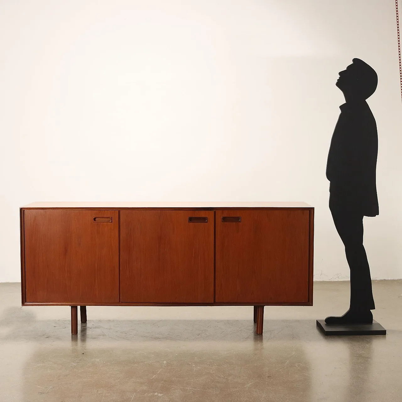 Teak veneer sideboard with drawers, 1960s 3