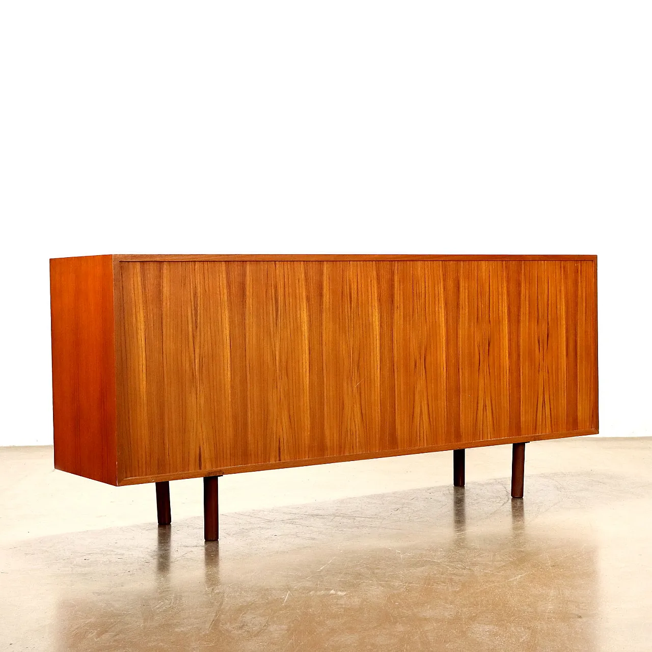 Teak veneer sideboard with drawers, 1960s 8