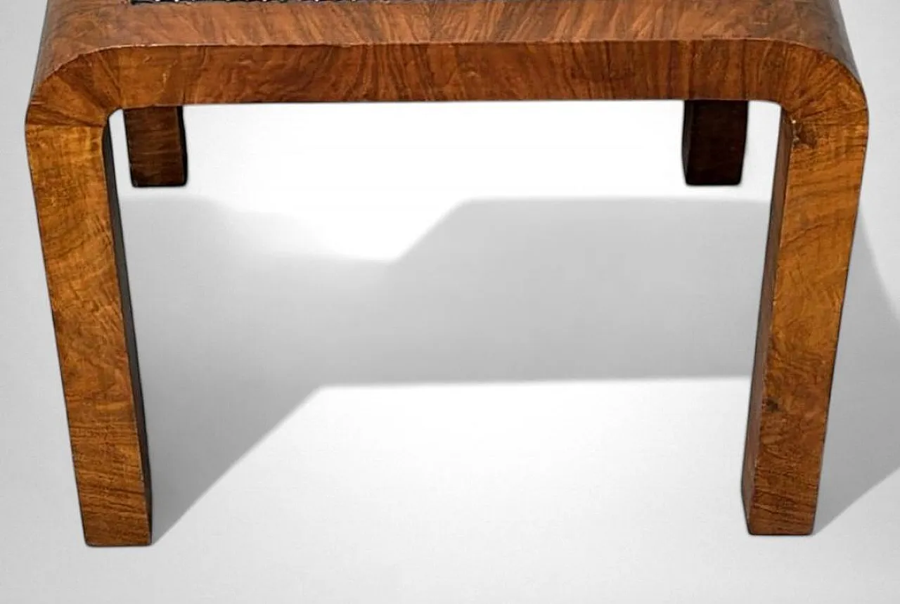Sgabello Art Deco in radica di noce austriaca, anni '30 10