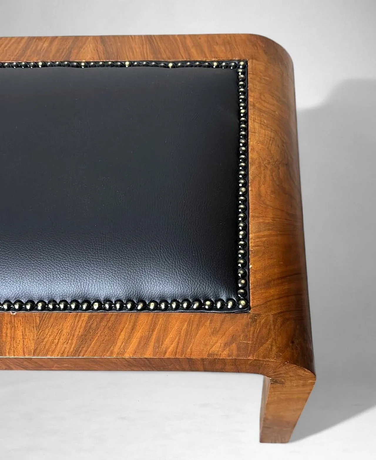 Sgabello Art Deco in radica di noce austriaca, anni '30 18