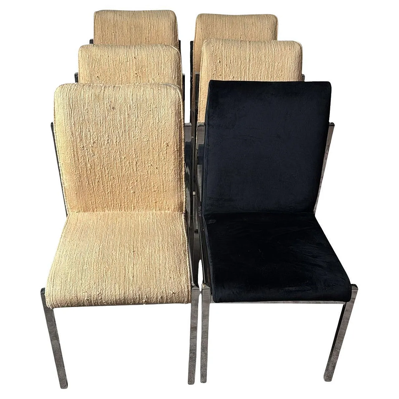 6 Sedie da pranzo cromate, anni '60 1