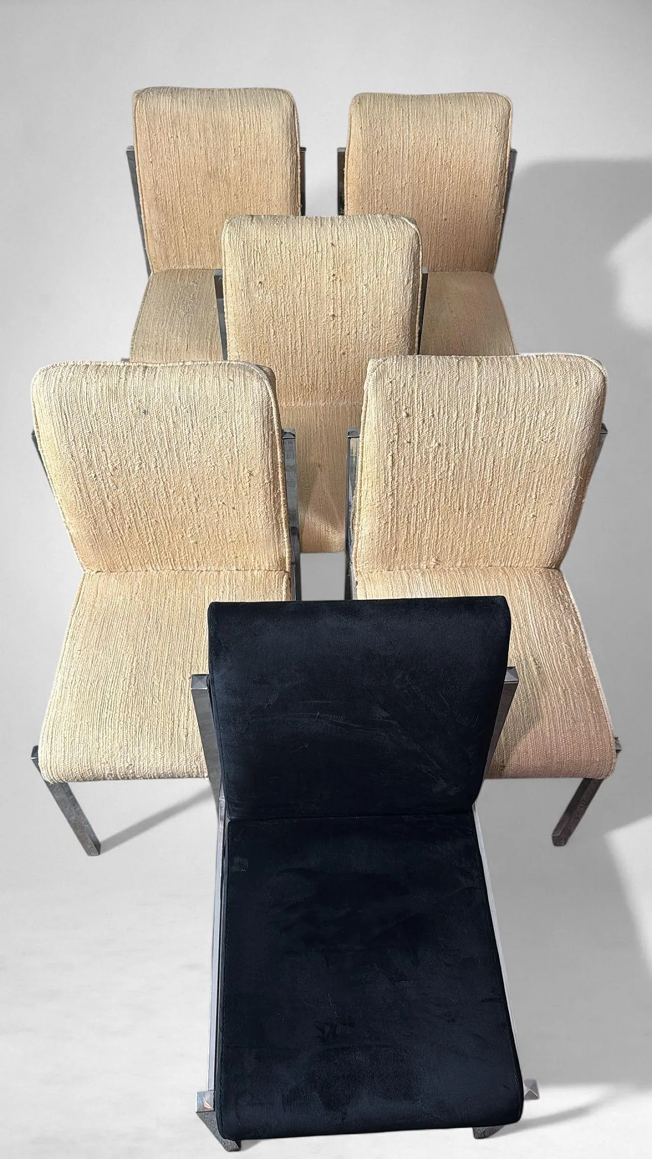 6 Sedie da pranzo cromate, anni '60 4